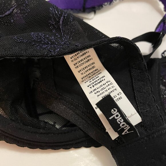 AUBADE À Fleur de Toi Half Cup Bra in Dark Orchid Purple Size 32DD Brand New NWT - Picture 11 of 12